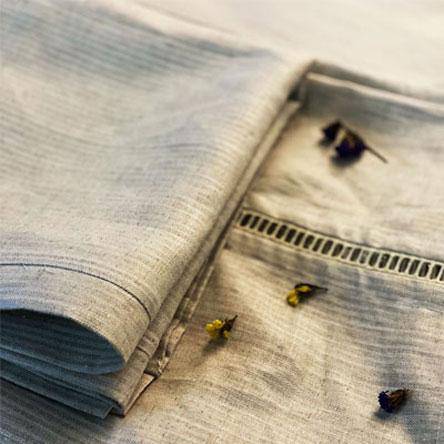 King Size Bedsheet in Herringbone Weave 100% Hemp