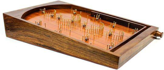 Wooden Bagatelle Traditionally Crafted Tabletop Pinball Game