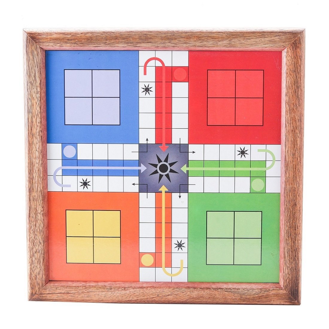 Handmade Wooden 2 In 1 Magnetic Ludo Snakes And Ladders Set