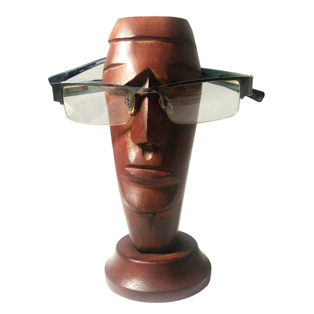 Handmade Wooden Nose Shaped Spectacle Eyeglass Stand- 7 Inch