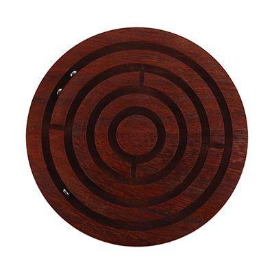 Handcrafted Indian Wooden Labyrinth Ball Maze Puzzle Game