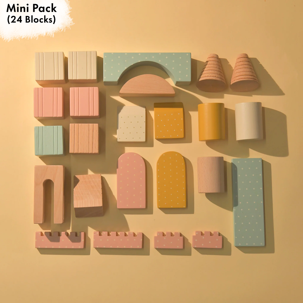 Wooden Building Blocks Toys Set | Mini & Large Blocks Set | Imagination & Creativity | Small