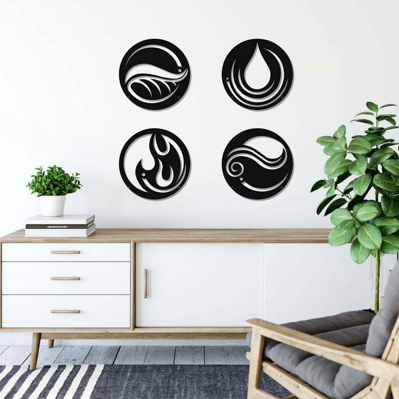 Grista Four Nature Symbol Wall Art