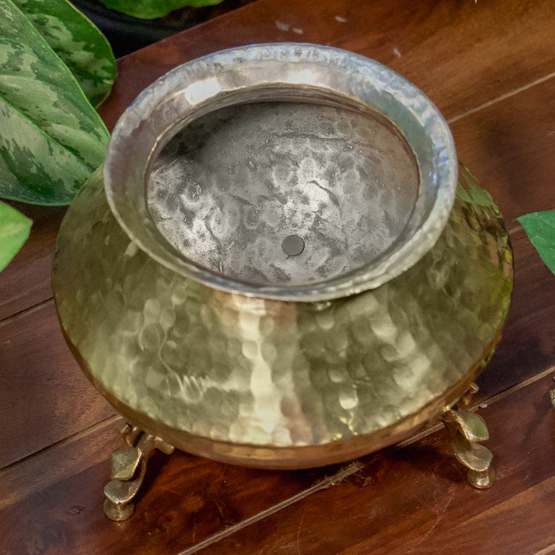 Brass Water Pot | Mataka on Legs | Golden