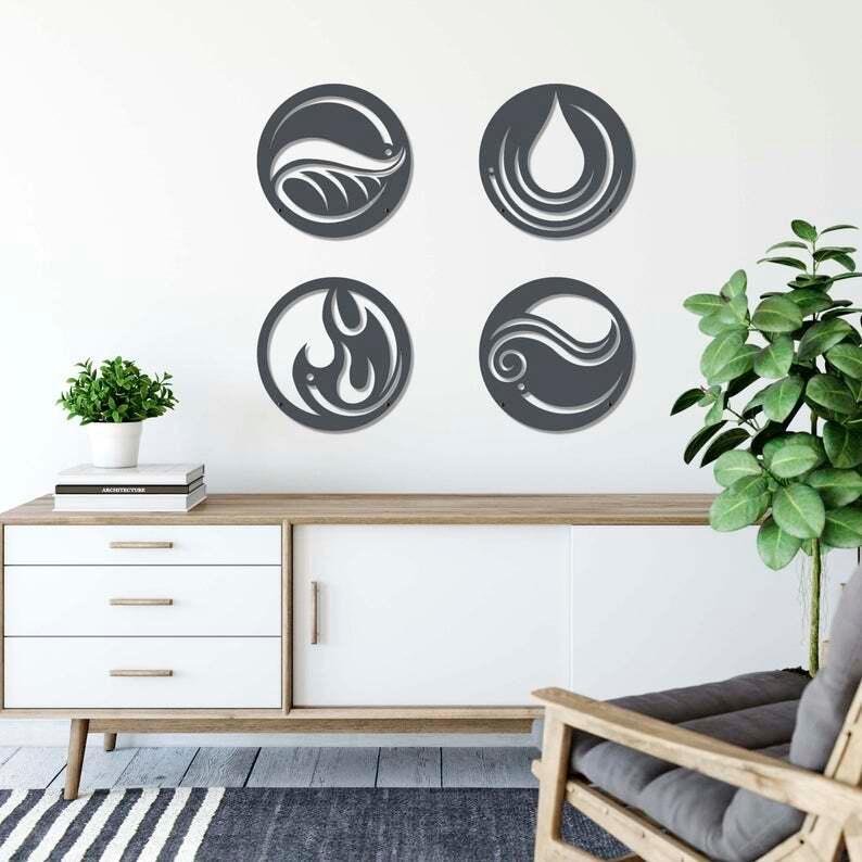 Grista Four Nature Symbol Wall Art