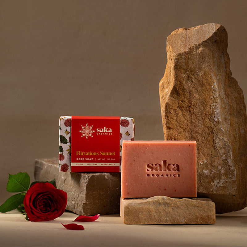 Rose Soap Bar | Coconut Oil & Shea Butter | Improves Skin Softness | 120 g