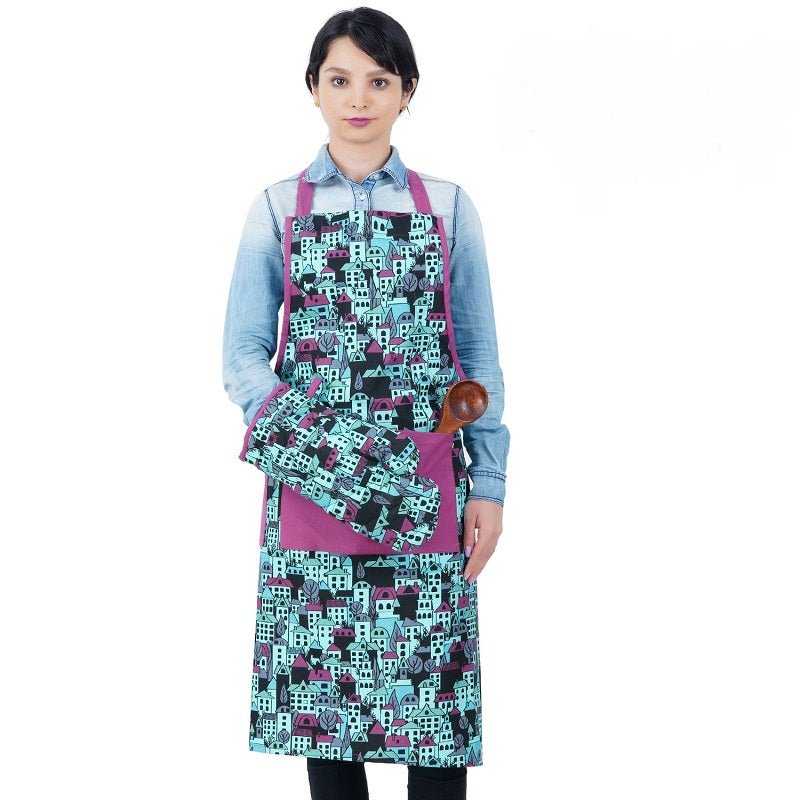 Building Blocks Printed Apron 100% Cotton