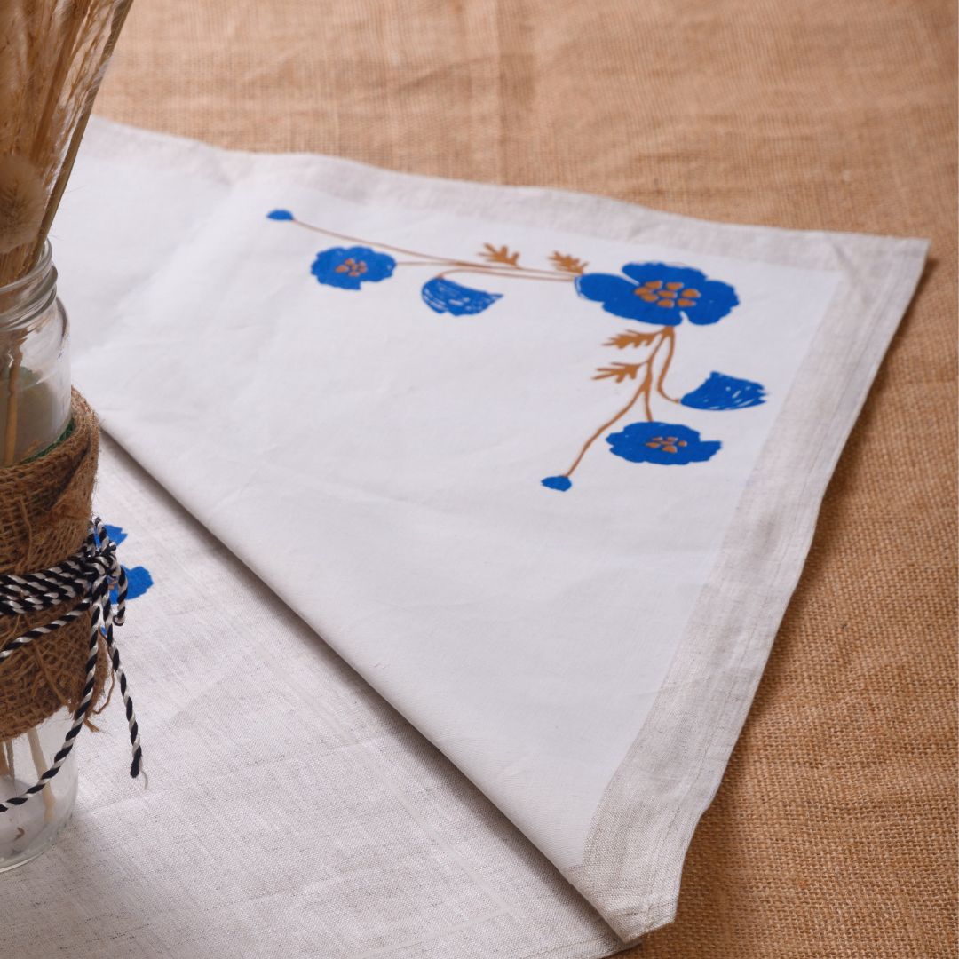 Reusable Napkins - Sustainable Screen Prints - 100% Hemp