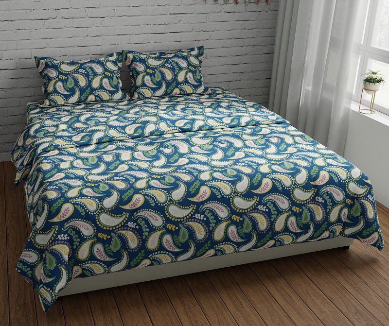 100% Pure Cotton Paisley Bedsheet Set