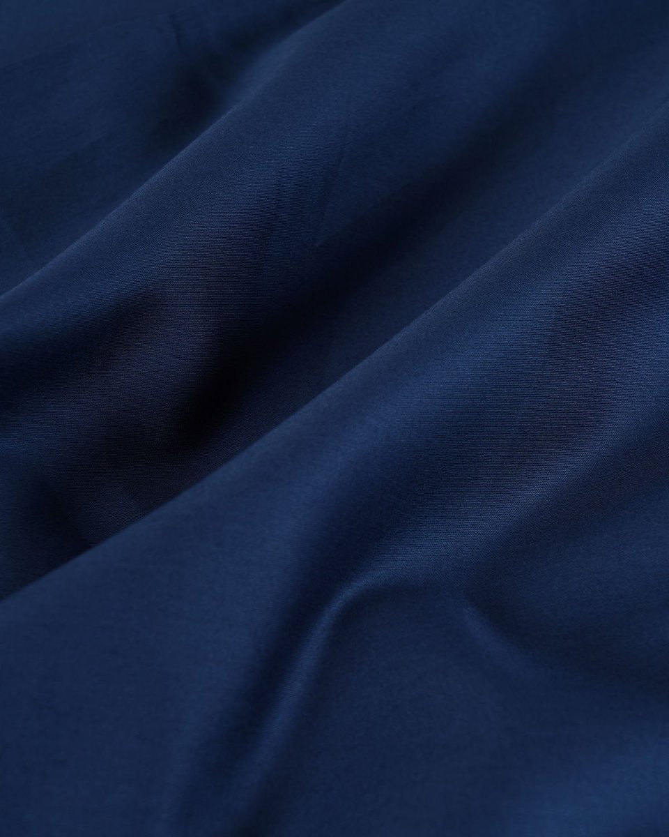 100% Pure Cotton Plain Satin Mid Night Blue Bedsheet Set