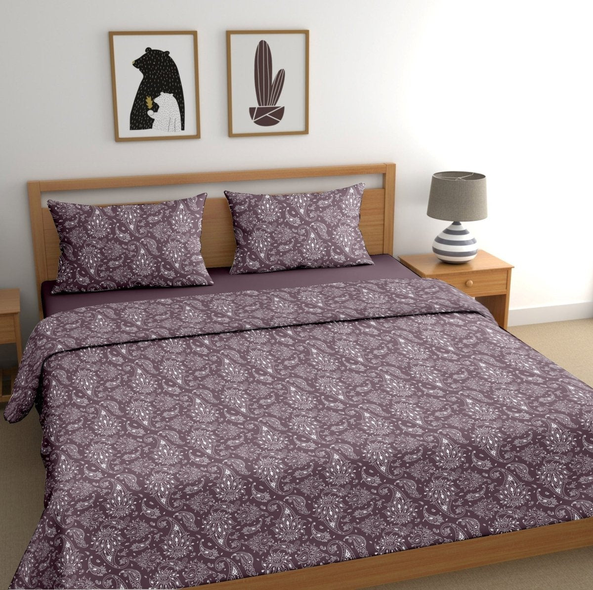 100% Pure Cotton Wild Paisley Bedsheet Set