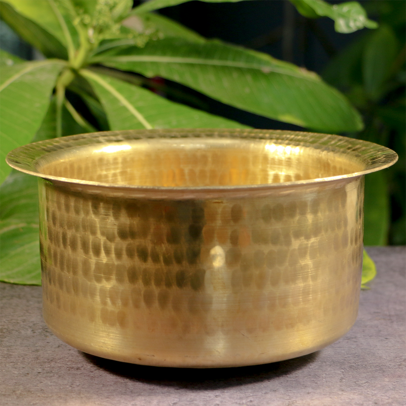 Brass Hammered Patila | Traditional | Golden