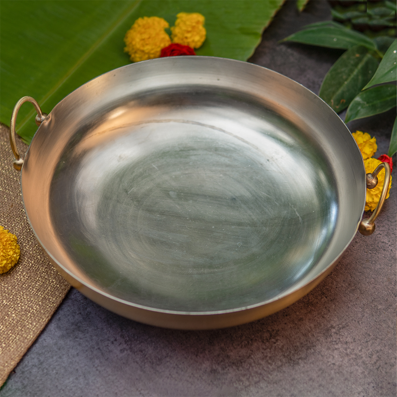 Brass Kadhai | Large | 13 Inches Diameter