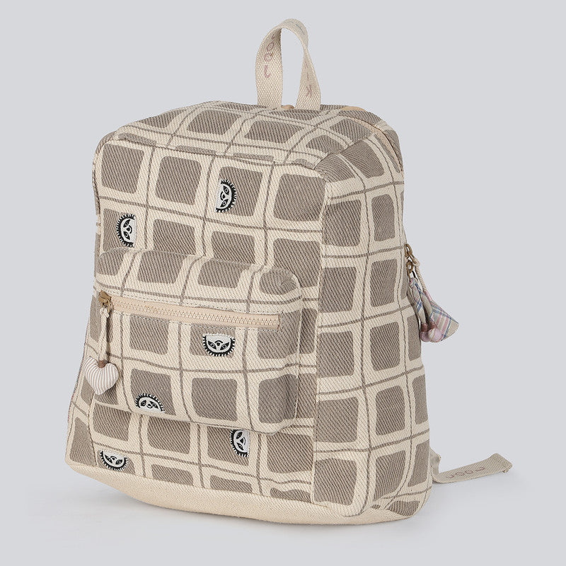 Cotton Denim Backpacks For Kids | Brown