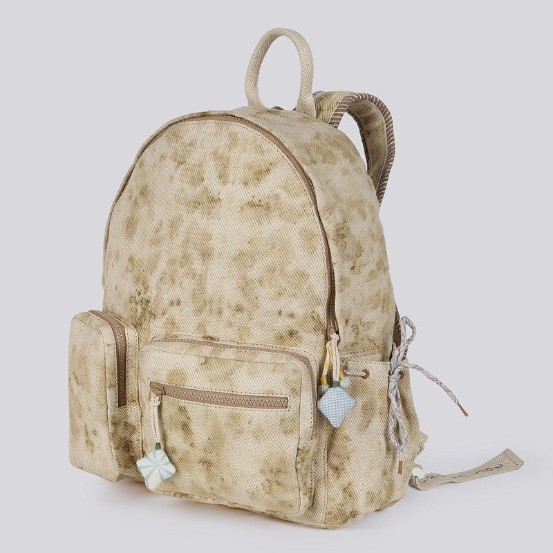 Cotton Denim Backpacks For Kids | Acid Affect Print | Multicolour