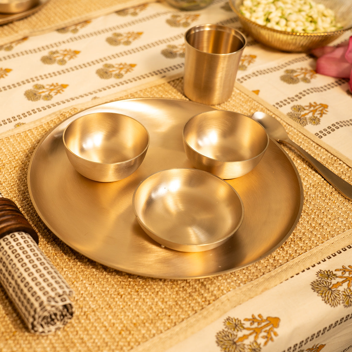 Kansa Thali Set | 6 Pieces | 11 inches | Boost Immunity