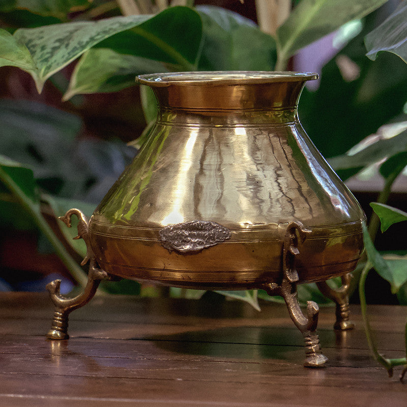 Brass Lota With Legs | Elegant Look