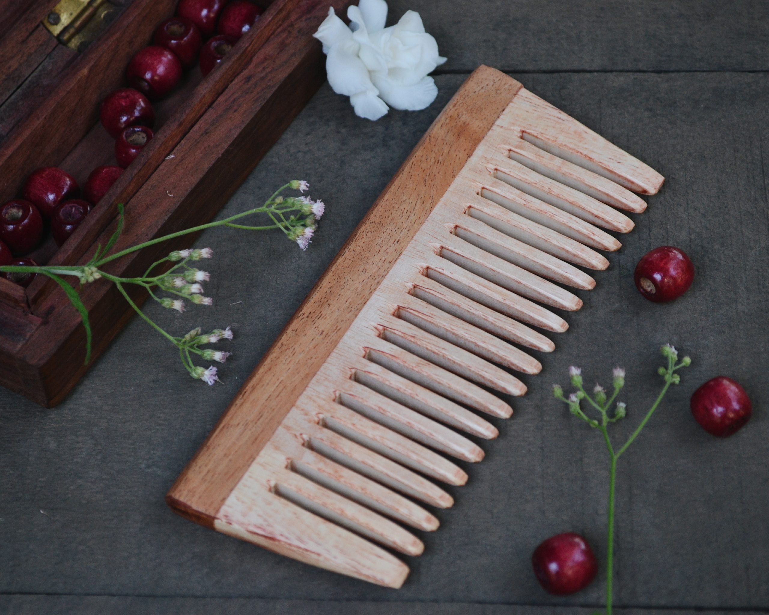 Neem Wood Hair Comb - Small