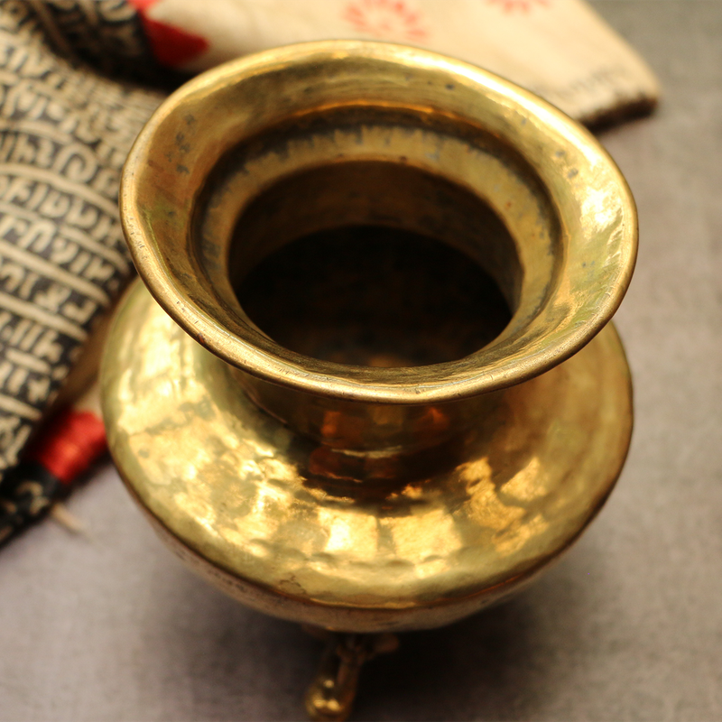 Brass Lota With Legs | 6 Inches