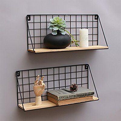 Grista Mesh Decorative Metal Wall Shelf (Set of 3)