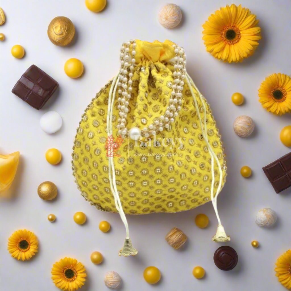 20x24 CM Fancy Potli Bag Return Gifts For Ladies MultiColour