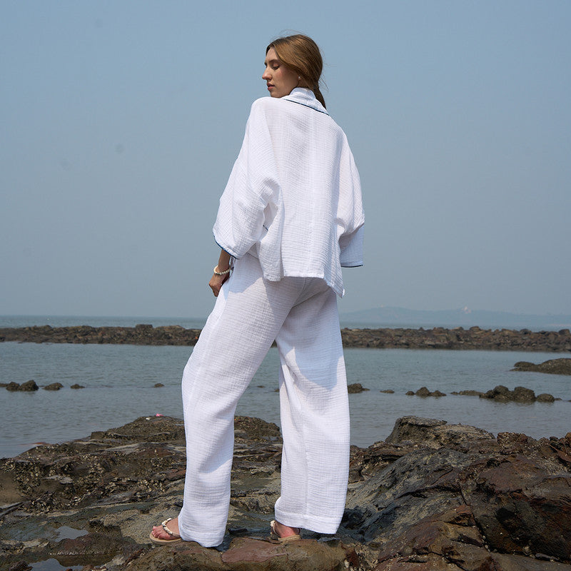 Cotton Co-Ords For Women | Nirvana Set | White