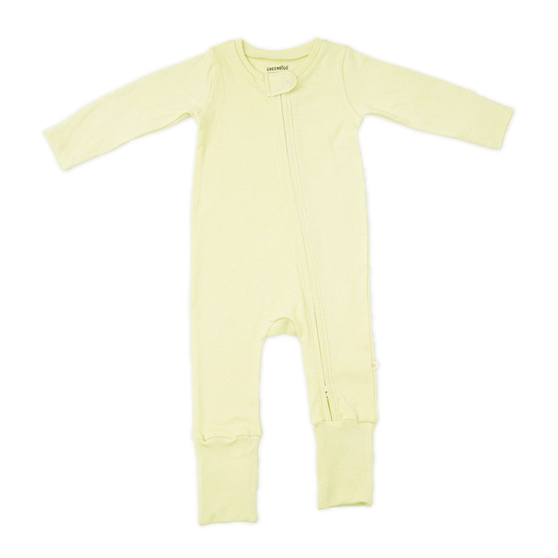 Bamboo Cotton Sleepsuit for Kids | Solid Printed | Full Sleeve | Green