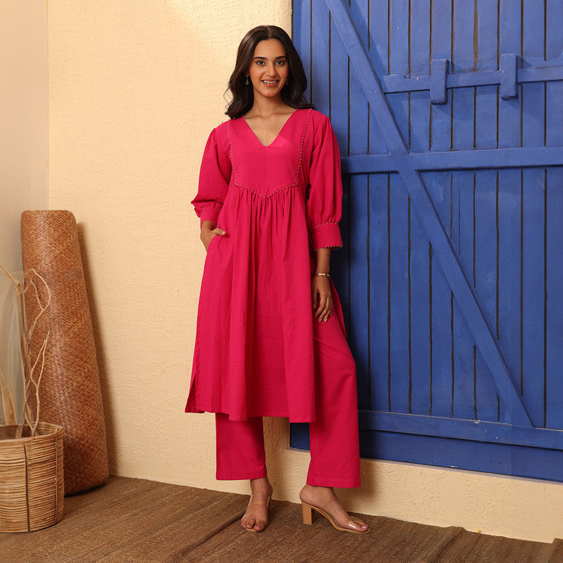 Cotton Kurta For Women | Pink