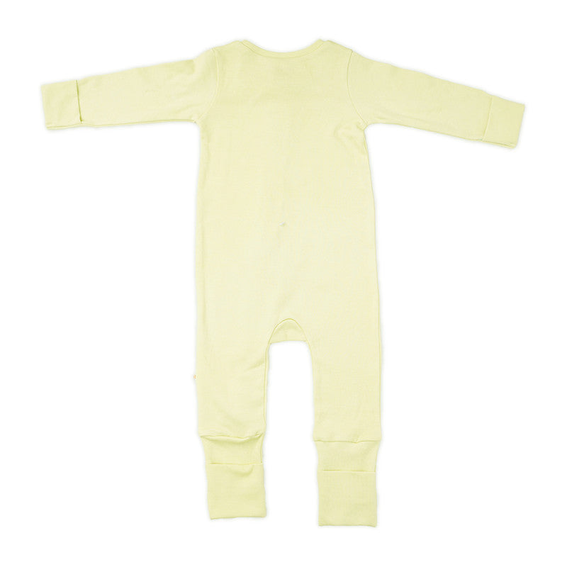 Bamboo Cotton Sleepsuit for Kids | Solid Printed | Full Sleeve | Green