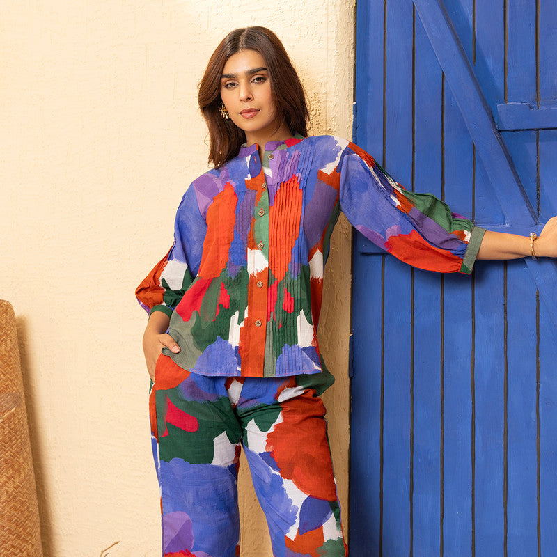 Cotton Shirt For Women | Printed | Multicolour