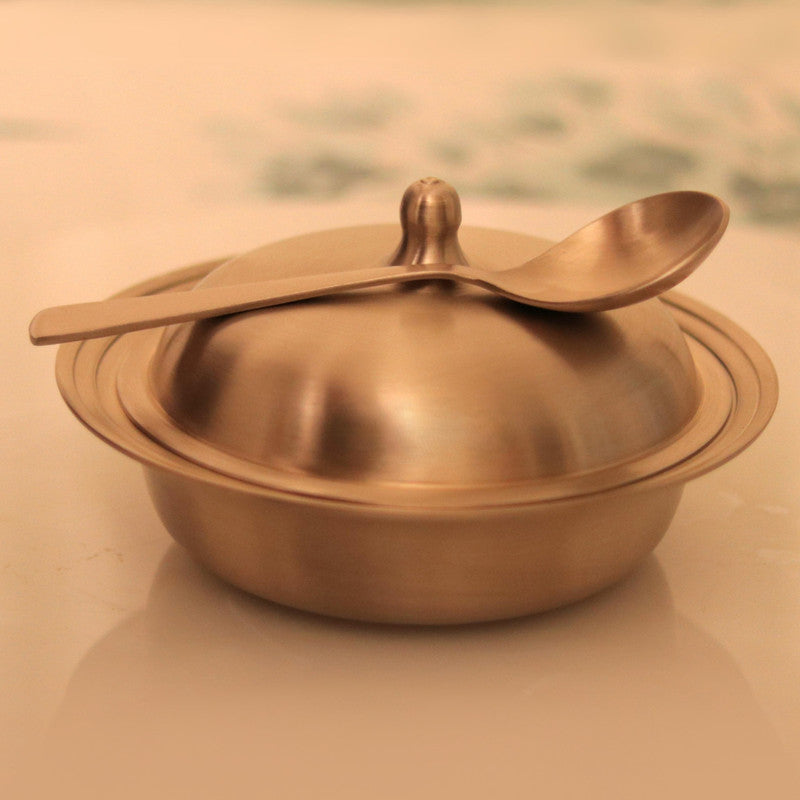 Kansa Serving Bowl with Spoon | Bronze