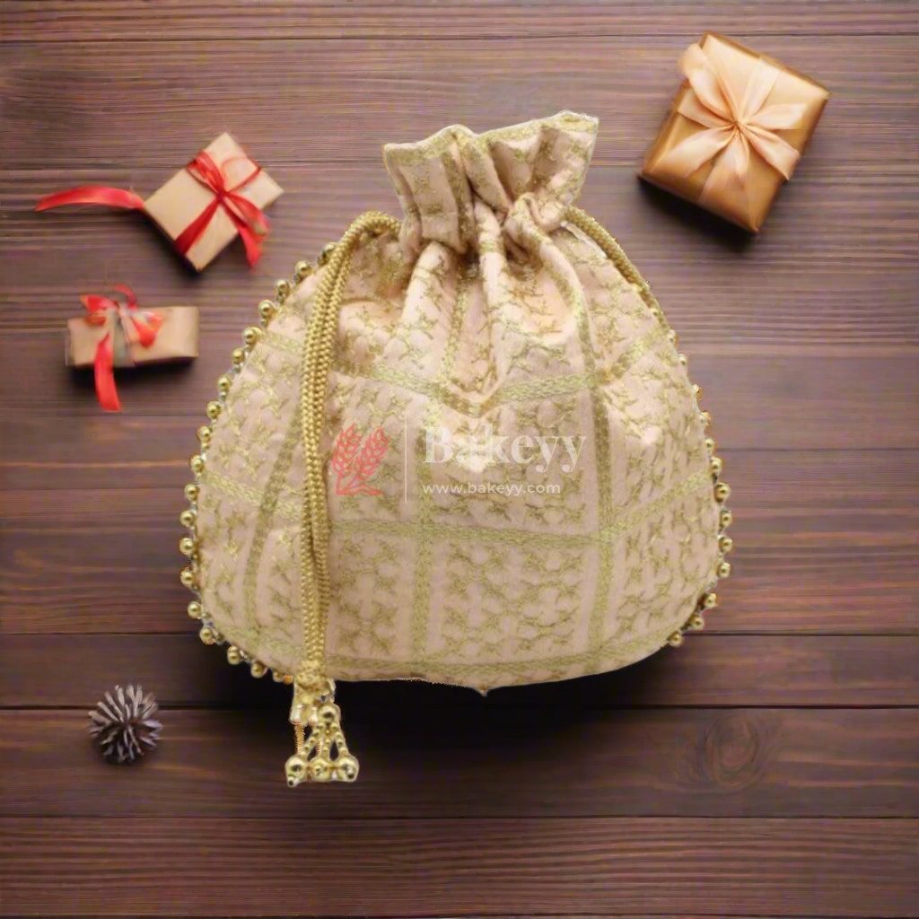 20x24 CM Fancy Potli Bag Return Gifts For Ladies MultiColour