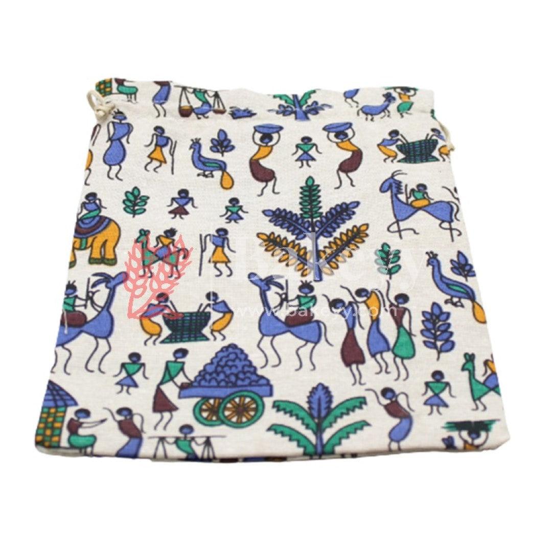 18x24 CM | Original Printed | Printed Potli Jute Bag | Gift Return Gifts Bags |  Drawstring Bags | Pack Of 10