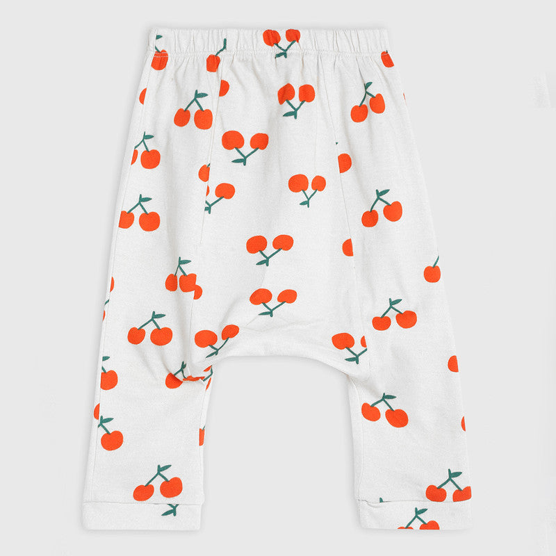 Cotton Top & Pants Set | Happy Cherry Fruit Printed | Multicolour