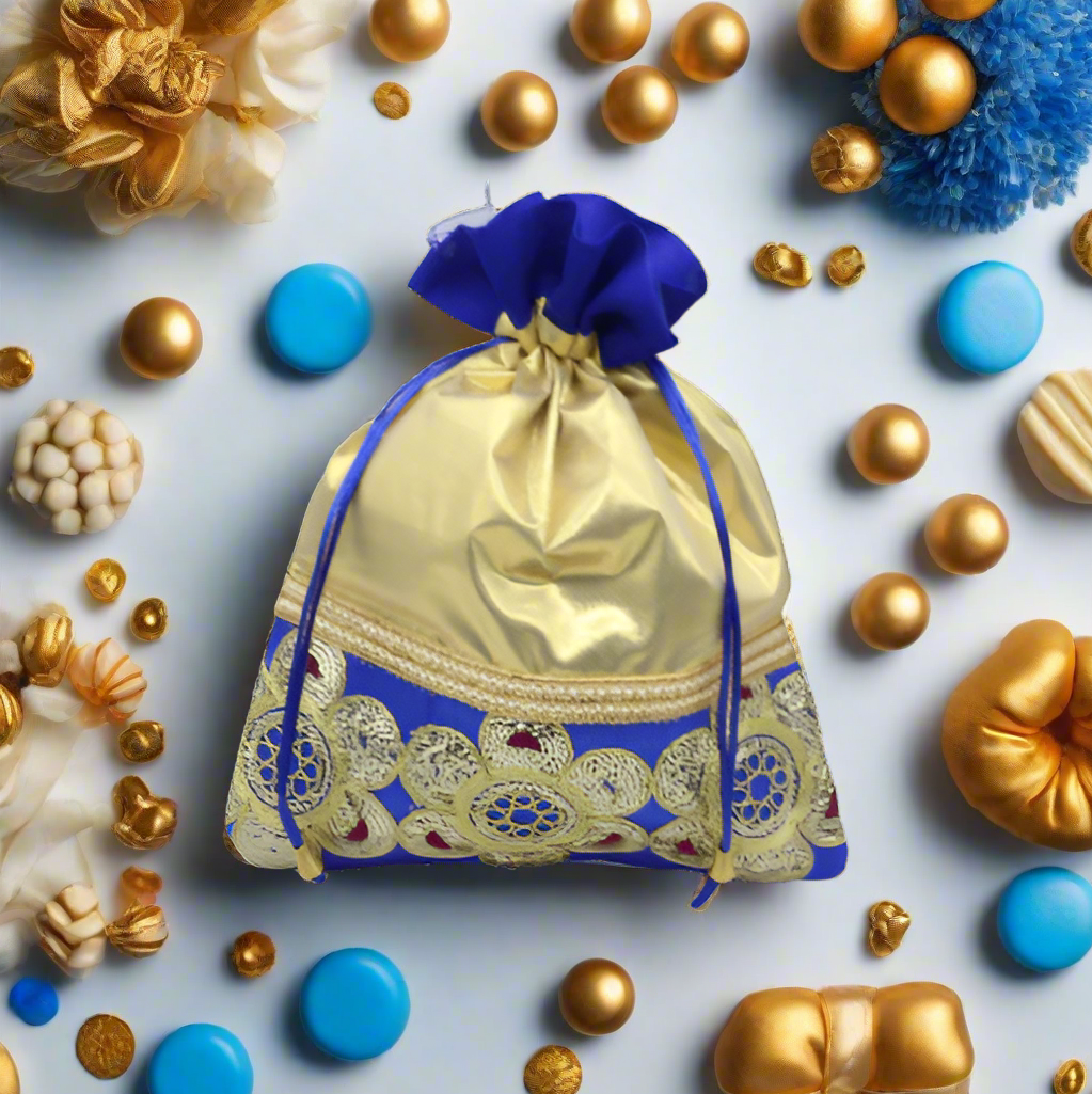 20x25 CM Design potli Bag  | Multicolour | Pack Of 10