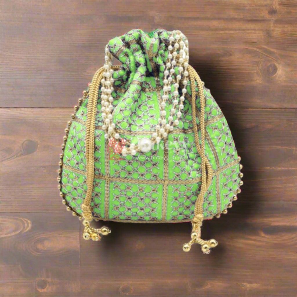 20x24 CM Fancy Potli Bag Return Gifts For Ladies MultiColour