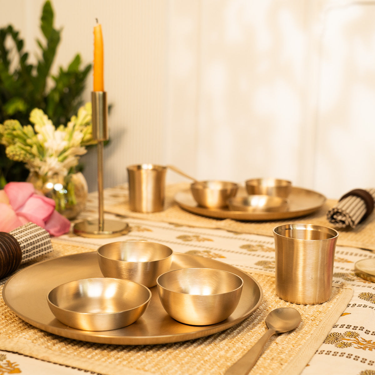 Kansa Thali Set of 6 | 36 Pieces | 11 inches | Boost Immunity