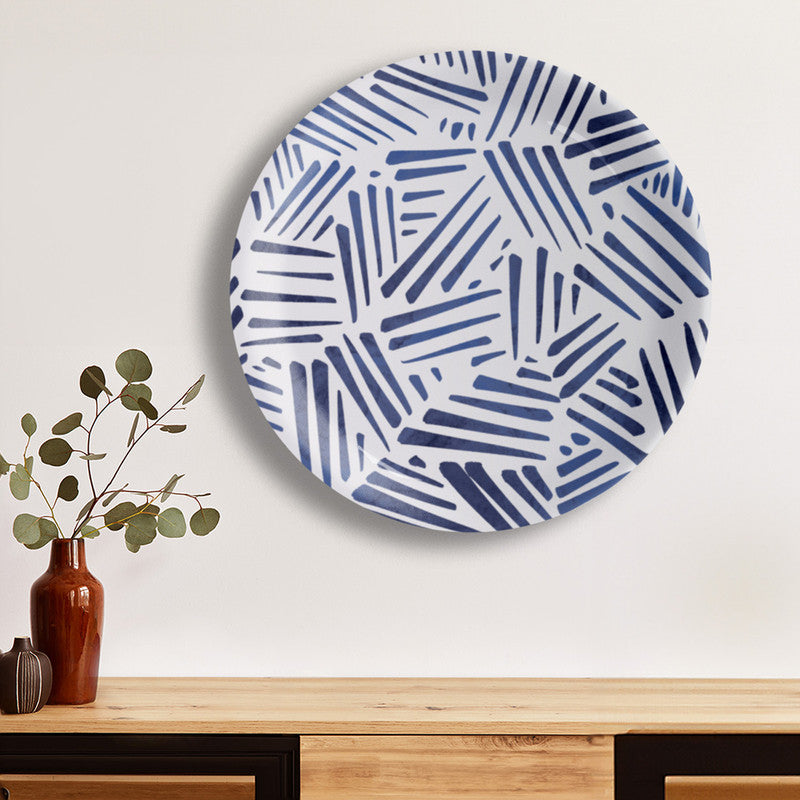 Ceramic Wall Plate | Sapphire Serenity | Blue & White | 10 inches