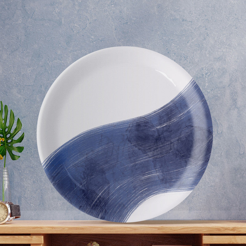 Ceramic Haven Wall Plate | Blue & White | 10 inches