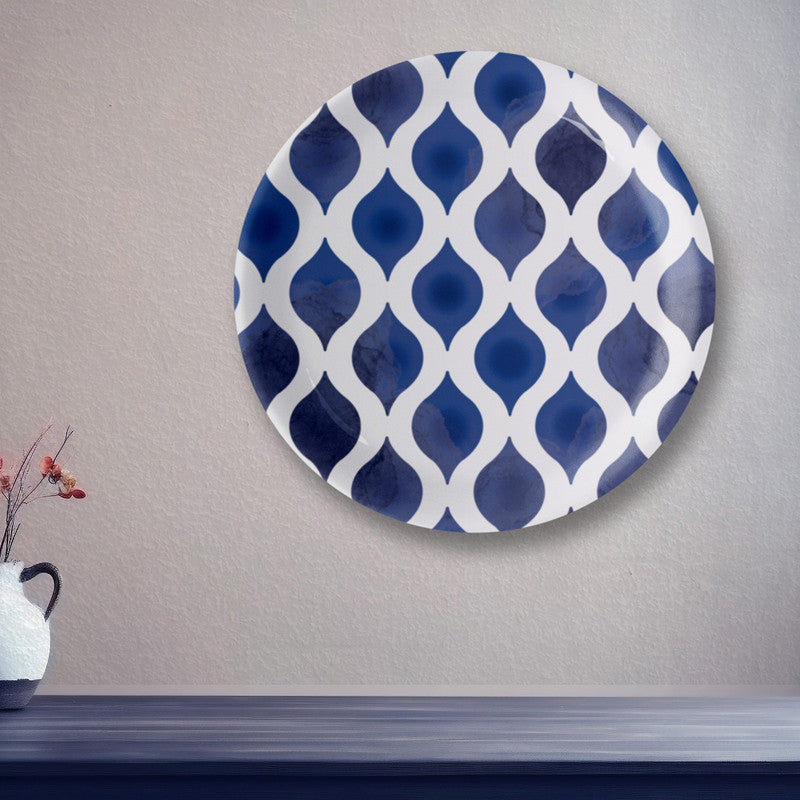 Ceramic Wall Plate | Indigo Dreamscape | Blue & White | 10 inches