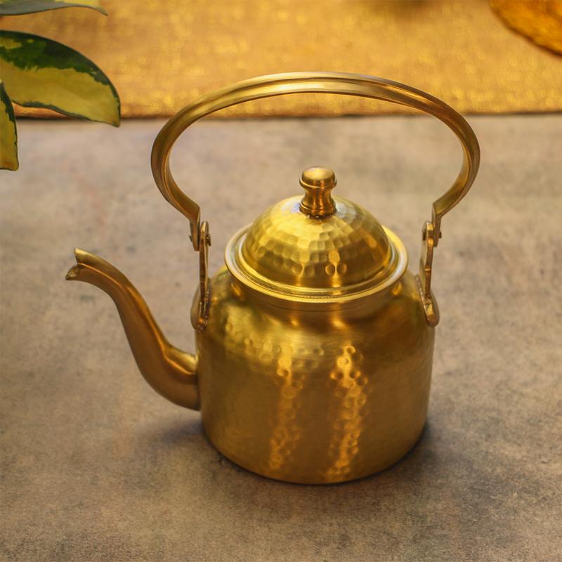 Brass Kettle | Silver Finish | 500 ml