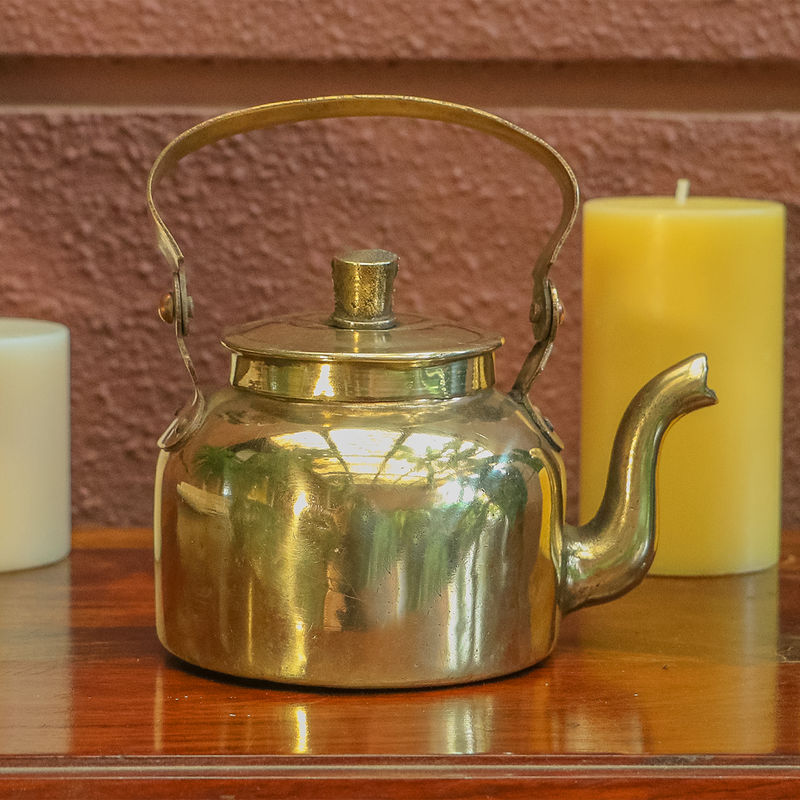 Brass Tea Kettle | Gold