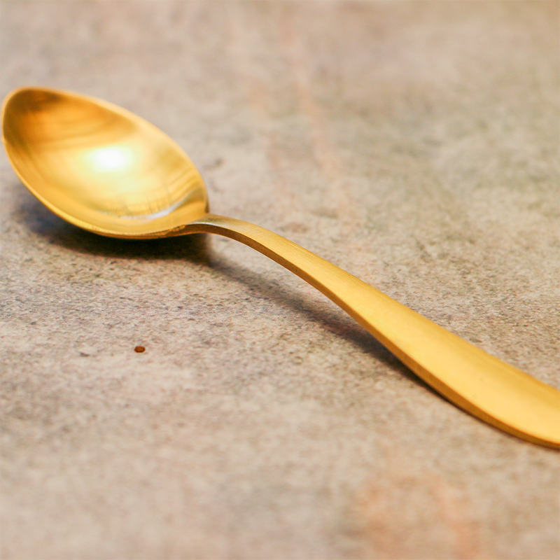 Brass Spoon | 6 inches | Golden