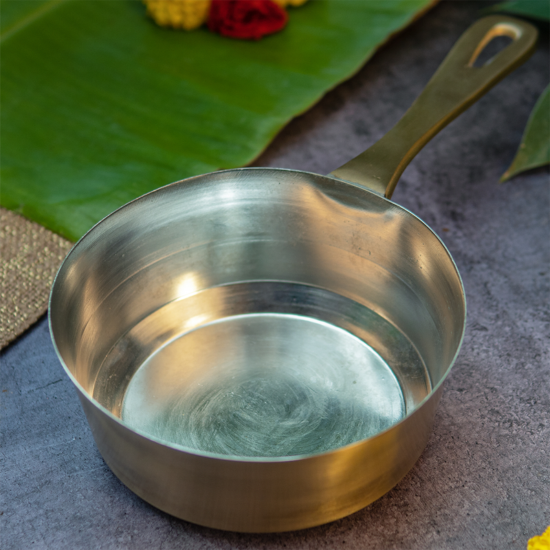 Brass Sauce Pan | 7 inches | Gold