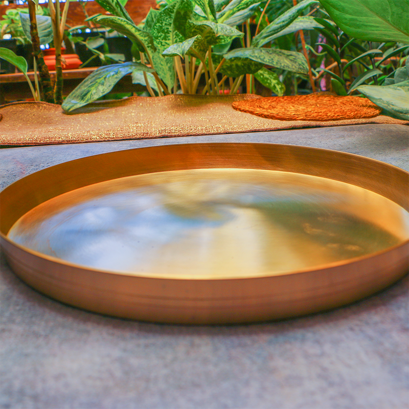 Brass Thali | Large | 12 inches