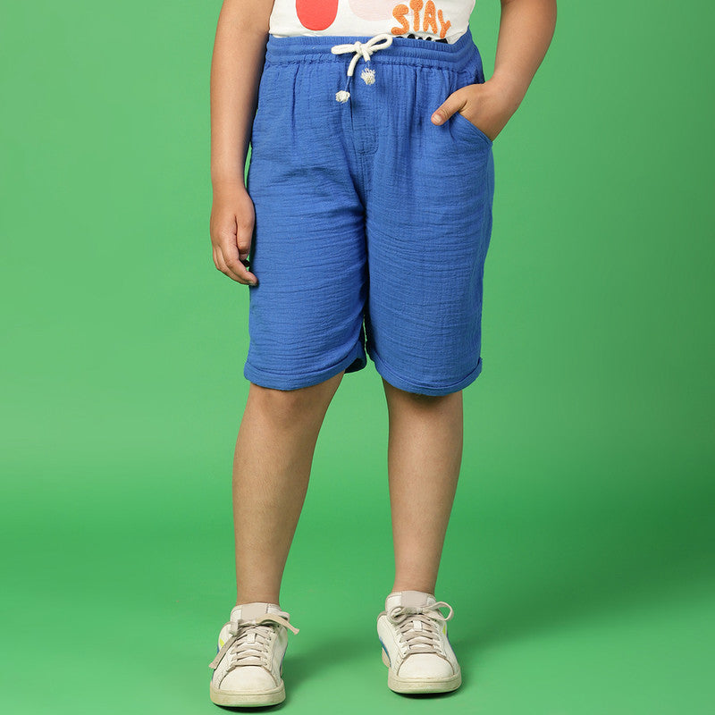 Cotton Bermuda Shorts | Blue