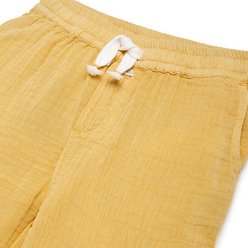 Cotton Twill Bermuda Shorts | Yellow