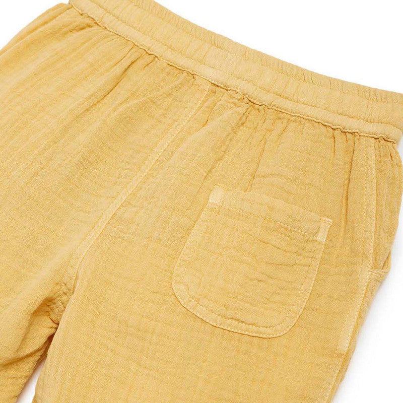 Cotton Twill Bermuda Shorts | Yellow