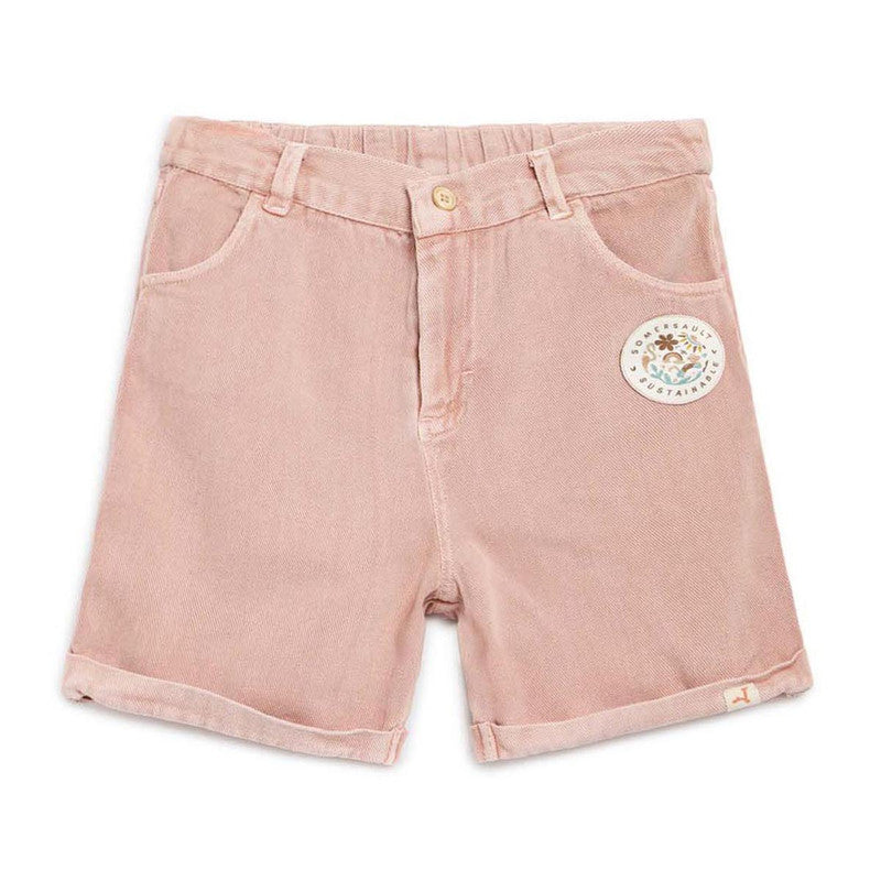 Cotton Twill Bermuda Shorts for Kids | Pink