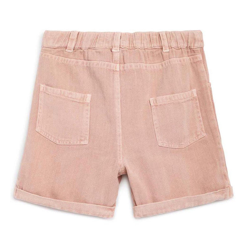 Cotton Twill Bermuda Shorts for Kids | Pink